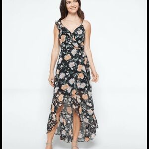 Black Floral Maxi ruffle Dress - by the general good Stitch Fix